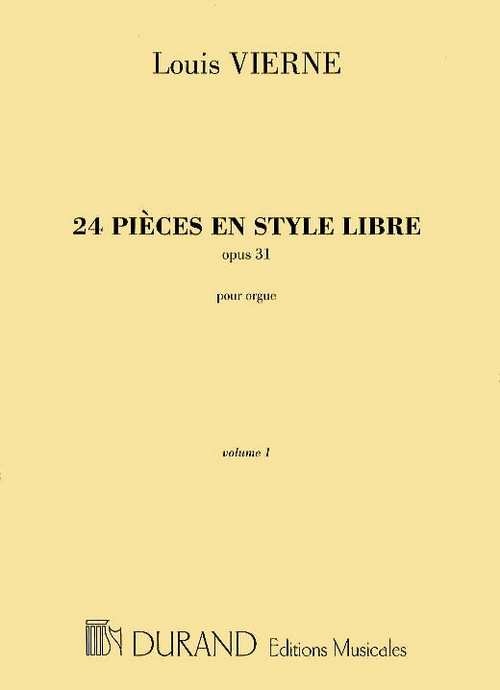 24 Pièces en style libre, Opus 31, livre 1, orgue