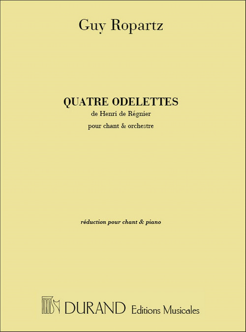 4 Odelettes, pour chant et piano