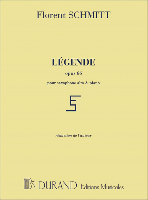 Légende, Opus 66, réduction pour saxophone alto et piano. 9790044042548