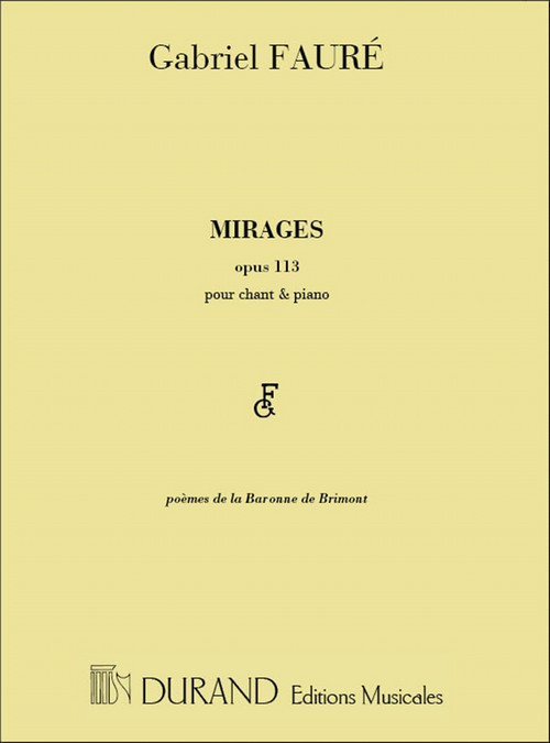 Mirages, Opus 113, pour chant et piano