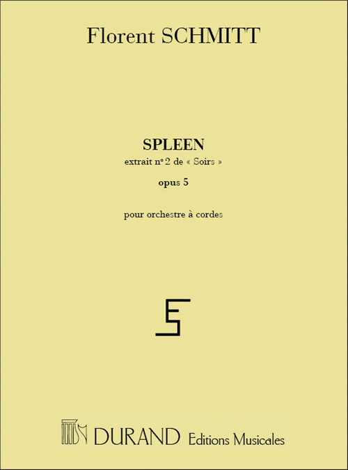 Spleen, extrait nº 2 de Soirs, opus 5, pour orchestre à cordes