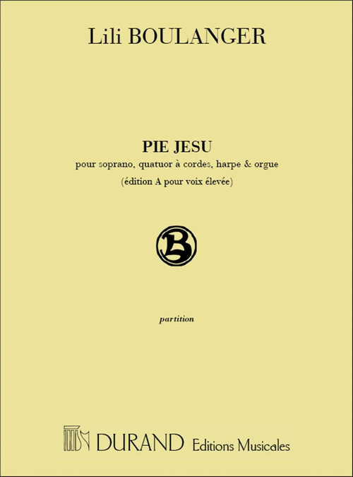 Pie Jesu, pour soprano, quatuor à cordes, harpe et orgue, partition d'orchestre. 9790044044665