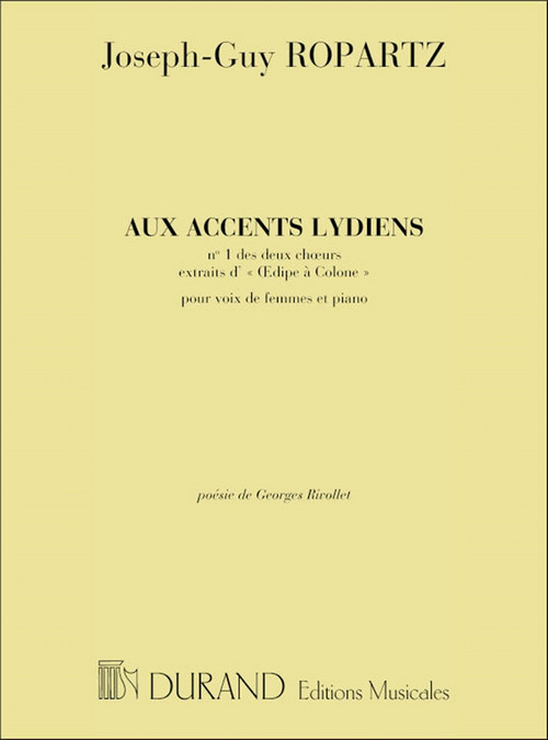 Oedipe à Colone nº 1: Aux accents lydiens, pour voix de femmes et piano