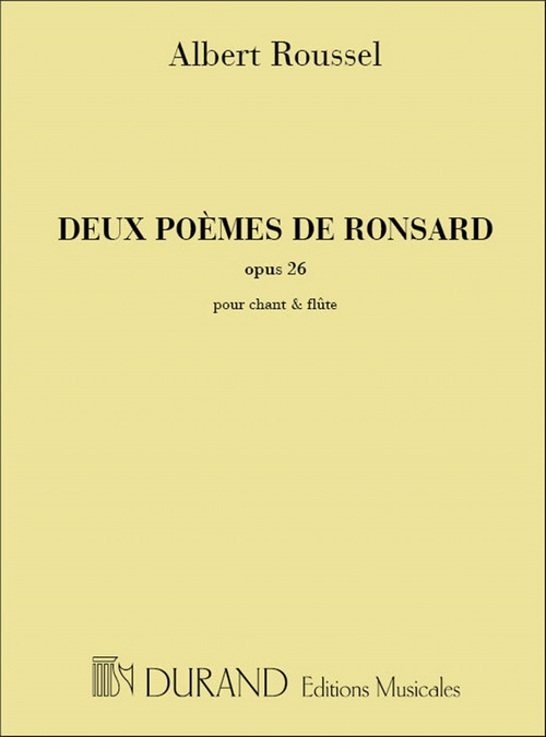 2 Poèmes de Ronsard, Op. 26, pour chant et flûte