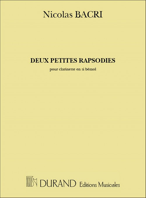 Deux petites rapsodies (1979), pour clarinette seule