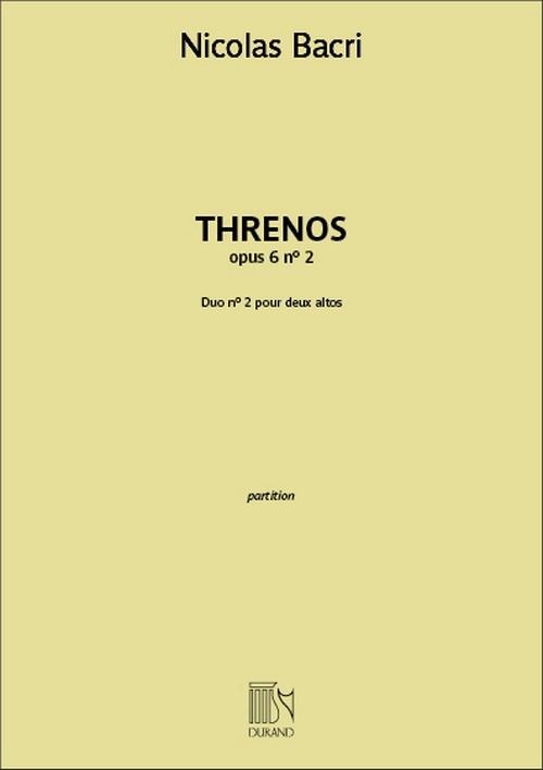 Threnos, opus 6, nº 2, pour deux altos