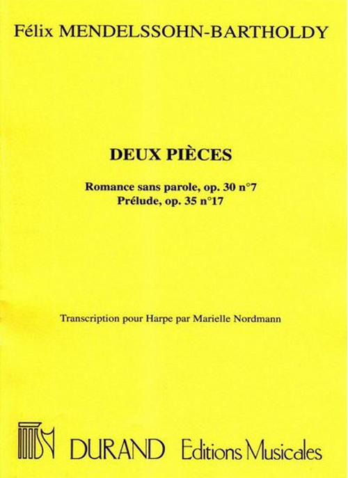 Deux pièces: Romance sans paroles. Prélude, transciption pour harpe de Marielle Nordmann