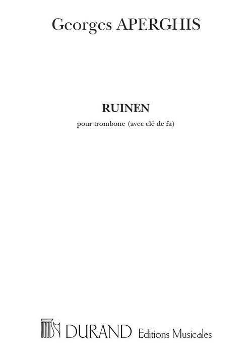 Ruinen, pour trombone (avec clé de fa)