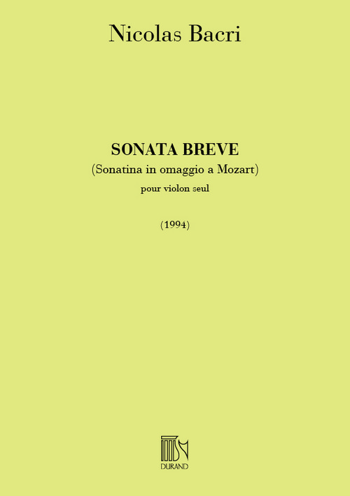 Sonata brève, Op. 45, pour violon