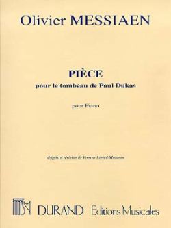 Pièce sur le tombeau de Dukas, pour piano