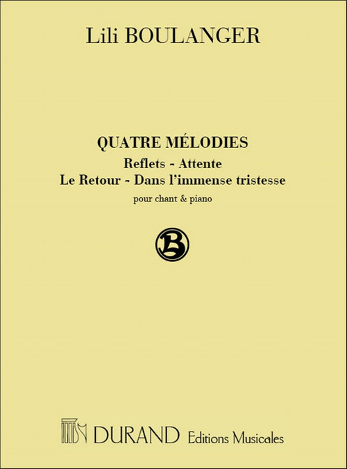 4 Mélodies, pour chant et piano