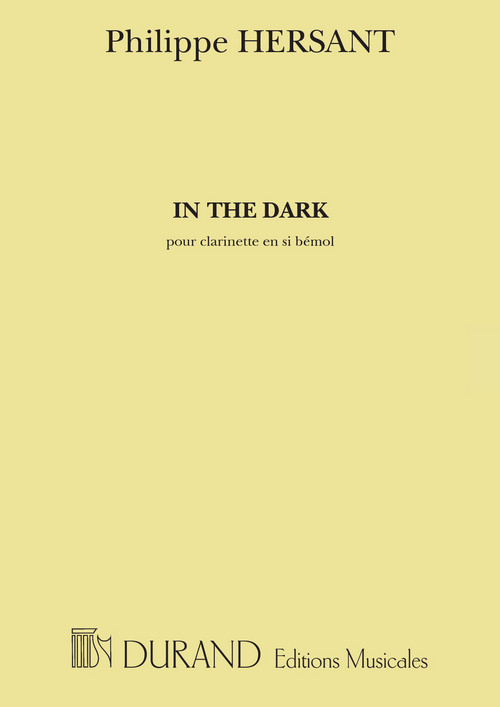 In The Dark, pour clarinette