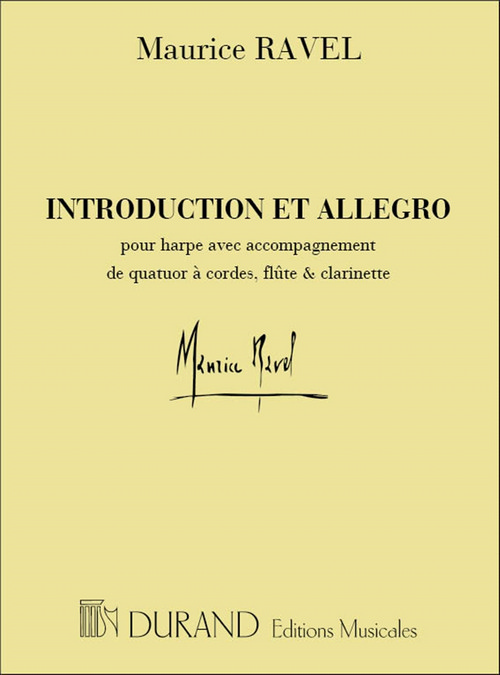 Introduction et Allegro, pour harpe, quatuor à cordes, flûte et clarinette, parties
