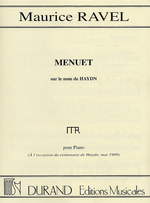 Menuet sur le nom de Haydn, pour piano