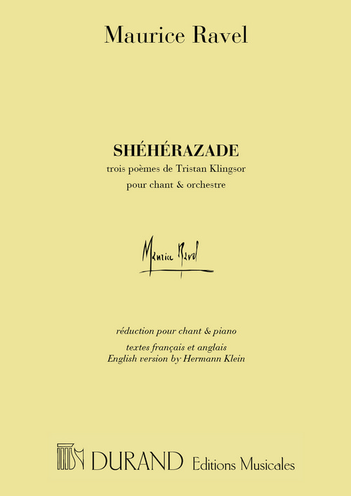 Shéhérazade, réduction pour chant et piano