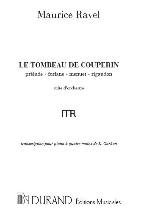 Tombeau de Couperin, pour piano à 4 mains. 9790044075706