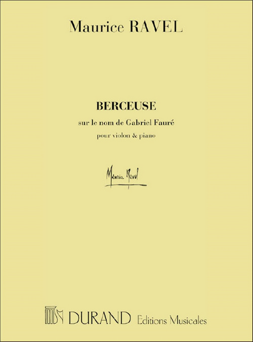 Berceuse sur le nom de Gabriel Fauré, pour violon et piano