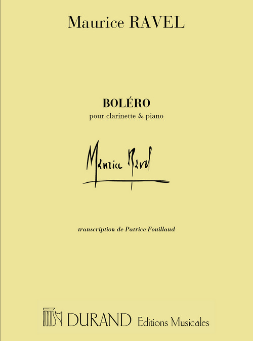 Boléro, pour clarinette et piano. 9790044077076 Boléro, pour clarinette et piano. 9790044077076