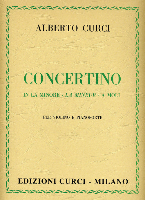 Concertino in La minore, per violino e pianoforte