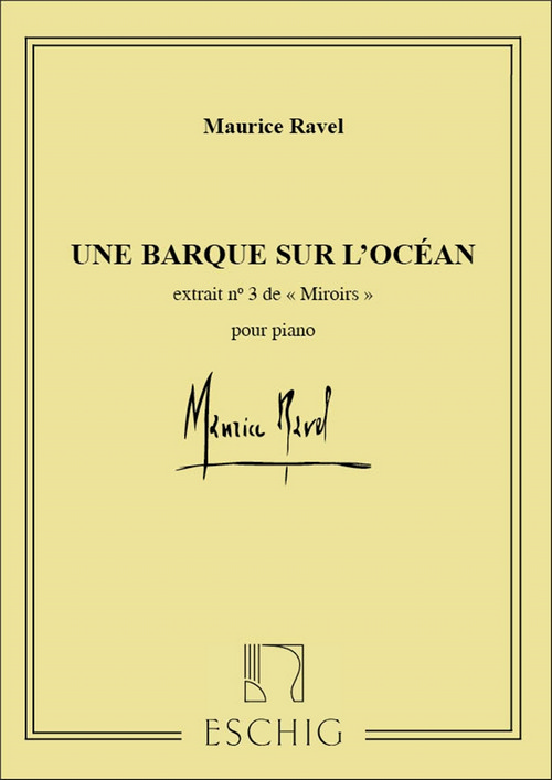 Barque sur l'ocean (Miroirs, nº 3), pour piano