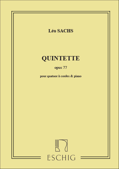 Quintette, Op. 77, pour piano et quatuor à cordes. 9790045002329