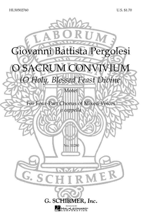 O Sacrum Convivium, for mixed choir (SATB divisi) a capella (Set of 5 copies)