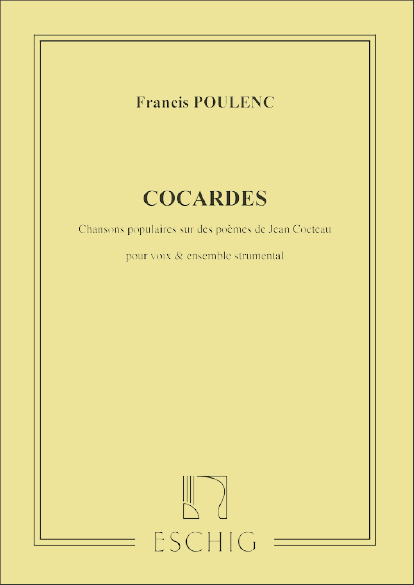 Cocardes, pour voix et ensemble instrumental, partition
