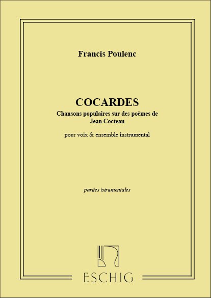 Cocardes, pour voix et ensemble instrumental, parties instrumentales