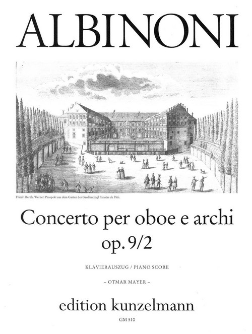 Concerto per oboe e archi Op. 9 nº 2, Piano Score