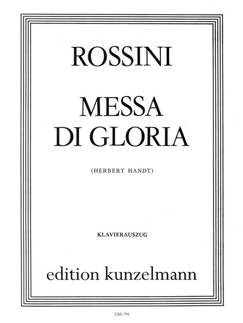 Messa di Gloria, Piano Reduction