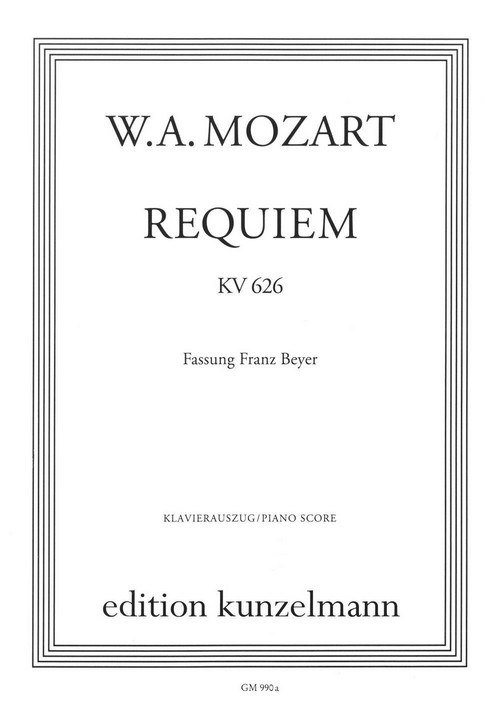 Requiem KV 626 (Fassung Franz Beyer), Piano Score