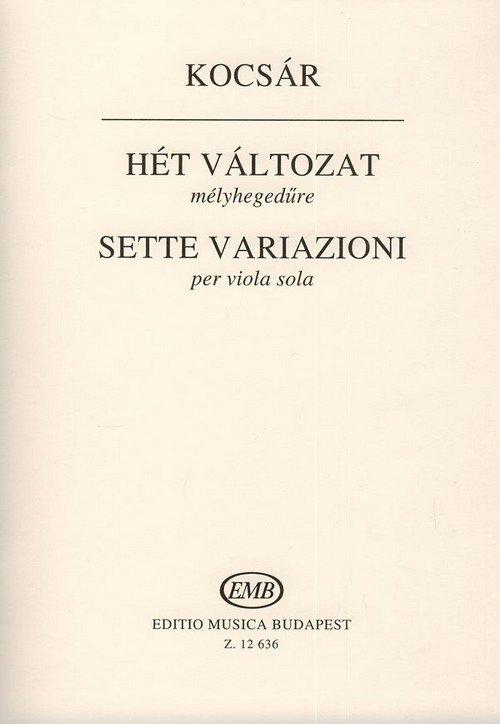 Sette variazioni per viola sola