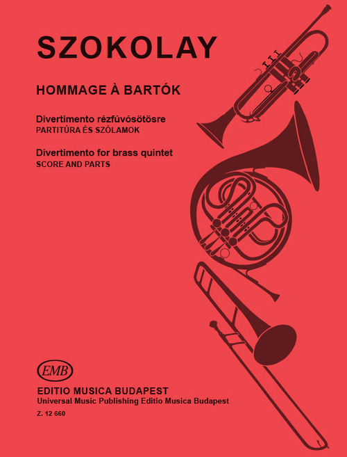 Hommage à Bartók Divertimento for Brass Quintet, Score and Parts. 