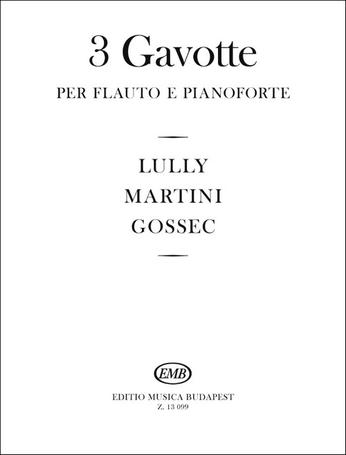 3 Gavotte, per flauto e pianoforte