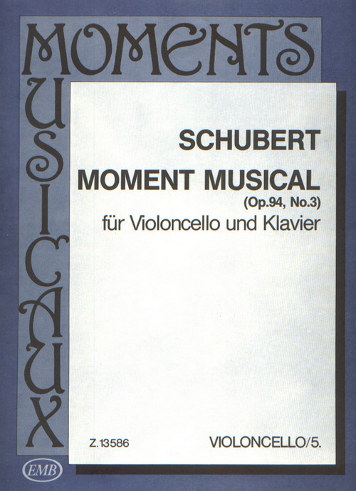 Moment musical, Op. 94, No. 3, für Violoncello und Klavier