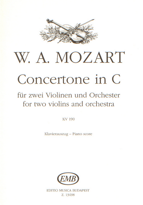 Concertone in C, for Two Violins and Orchestra, Piano Score