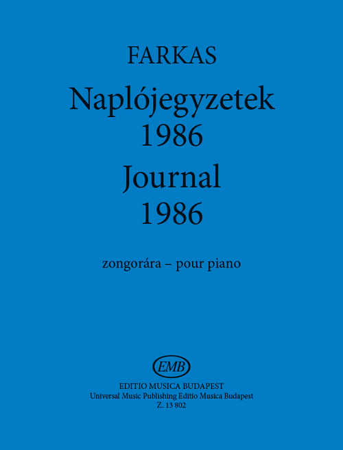 Journal 1986, pour piano