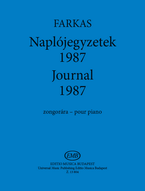 Journal 1987, pour piano