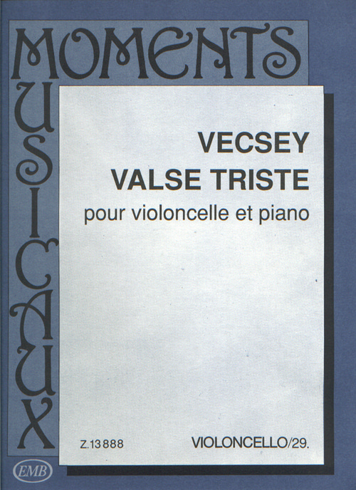 Valse triste, pour violoncelle et piano