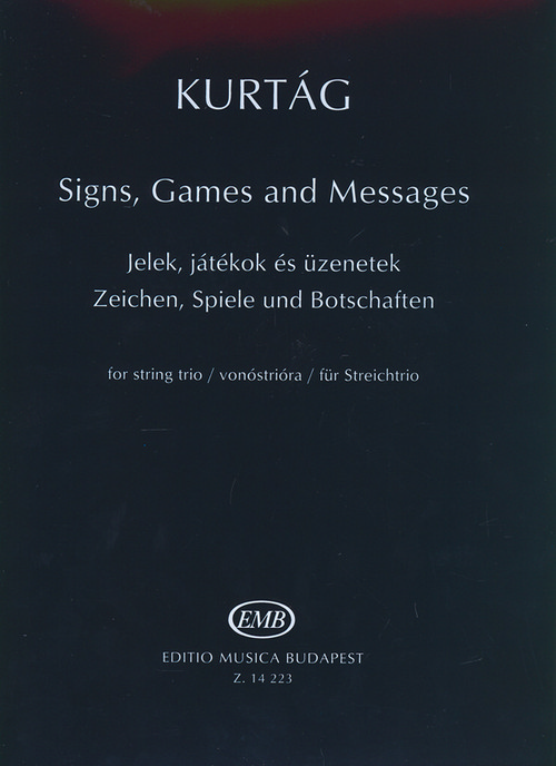 Signs, Games and Messages, for String Trio. 9790080142233