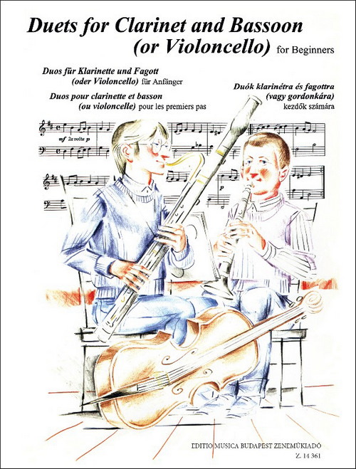 Duets for Clarinet and Bassoon (or Violoncello) for Beginners