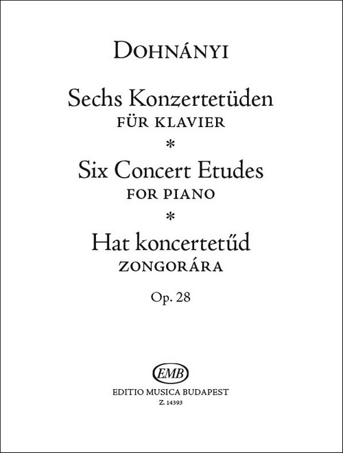 Six Concert Etudes for Piano, op. 28