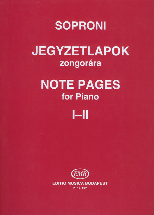 Note Pages for Piano, I-II