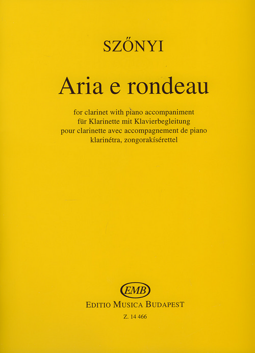 Aria e rondeau, for Clarinet with Piano Accompaniment