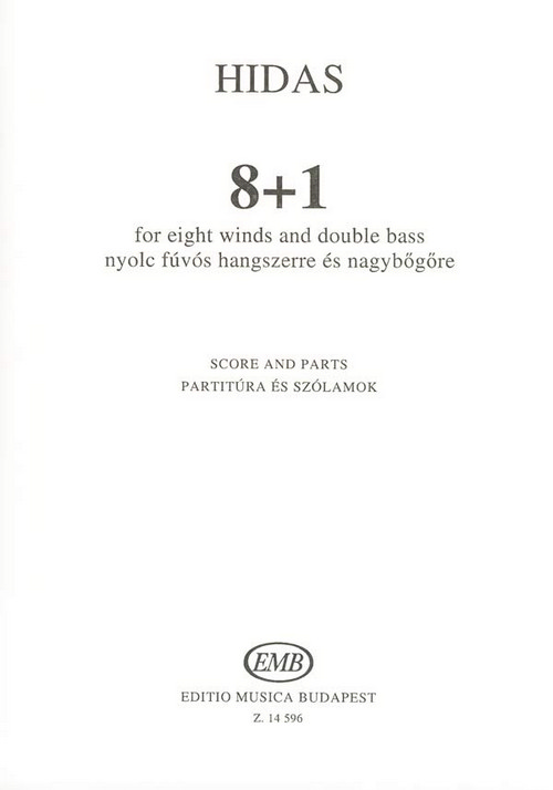 8+1, for eight winds and double bass, Score and Parts