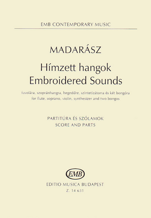 Embroidered Sounds, for Flute, Soprano, Violin, Synthesizer and Two Bongos, Score and Parts