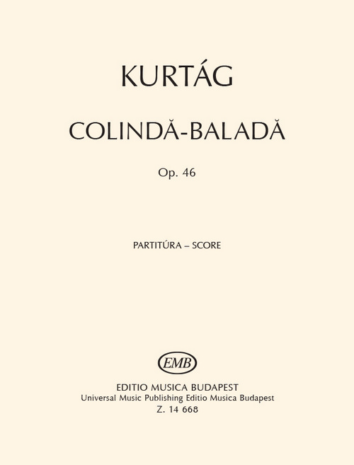 Colinda-Balada, op. 46, Chambergroup and SATB, Score