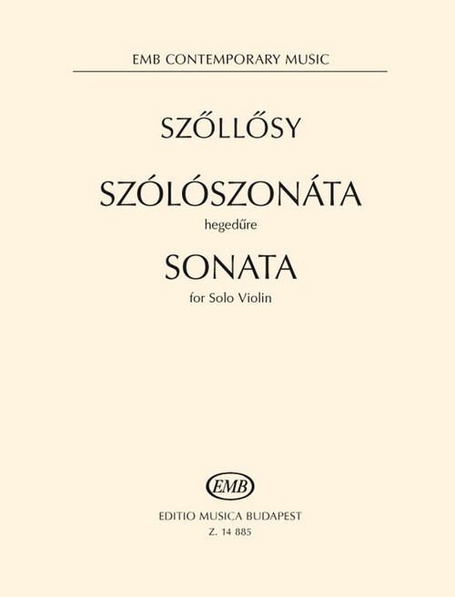 Sonata for Solo Violin (1947), First edition. 9790080148853 Sonata for Solo Violin (1947), First edition. 9790080148853
