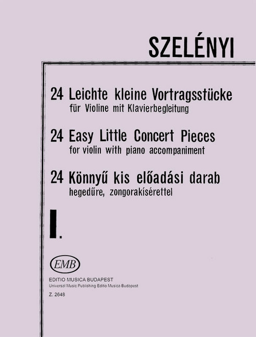 24 Easy Little Concert Pieces, I, for Violin with Piano Accompaniment