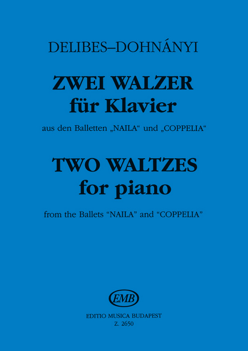 Two Waltzes for Piano, from the Ballets "Naila" and "Coppelia"